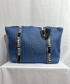 Bolsa de playa azul y negro