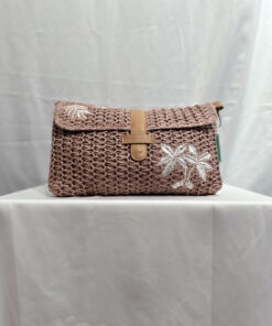 Bolso mimbre palmeras