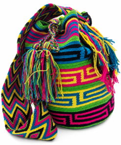 Bolso estilo bombonera grande multicolor