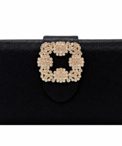 Bolso negro de fiesta con pedrería