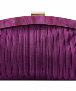 Bolso de fiesta morado plisado