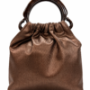 Bolso de mano con aro bronce