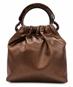 Bolso de mano con aro bronce
