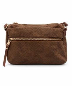 Bolso bandolera acolchado marrón