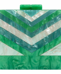 Bolso de fiesta verde efecto nácar