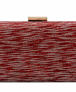 Bolso de fiesta rojo con brillo