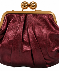 Bolso de mano burdeos metalizado