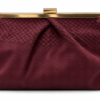 Bolso de mano Burdeos con detalle trenzado