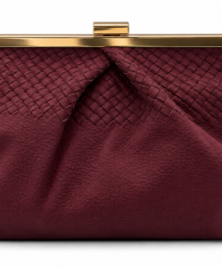 Bolso de mano Burdeos con detalle trenzado