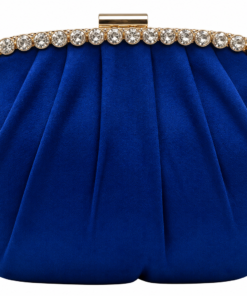Bolso de fiesta azul eléctrico con pedrería